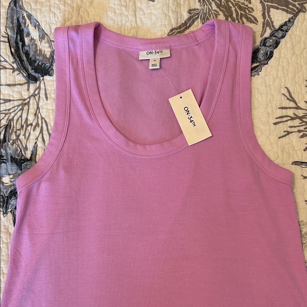 ON:34th Women's Ribbed Tank Top - Lavender XL